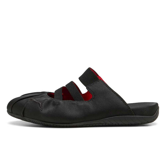 プーマ ウィメンズ スピードキャット ミュール サテン PUMA SPEEDCAT MULE SATIN WNS PUMA Black-For All Time Red レディース スニーカー 409911-02