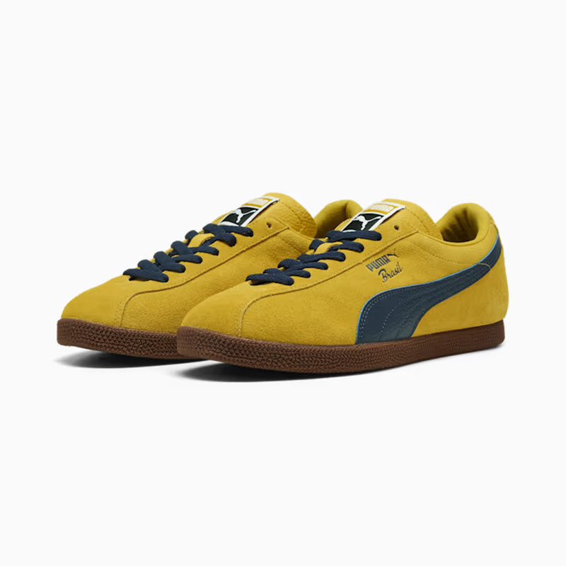 プーマ ブラジル レザー PUMA BRASIL LEATHER Lemon Meringue-Dazzling Yellow-PUMA Navy メンズ スニーカー 403246-11