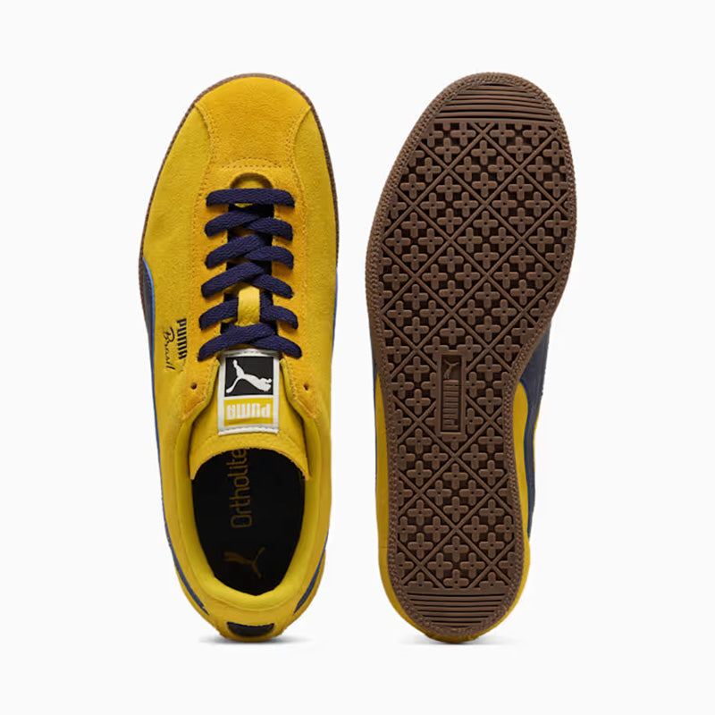 プーマ ブラジル レザー PUMA BRASIL LEATHER Lemon Meringue-Dazzling Yellow-PUMA Navy メンズ スニーカー 403246-11