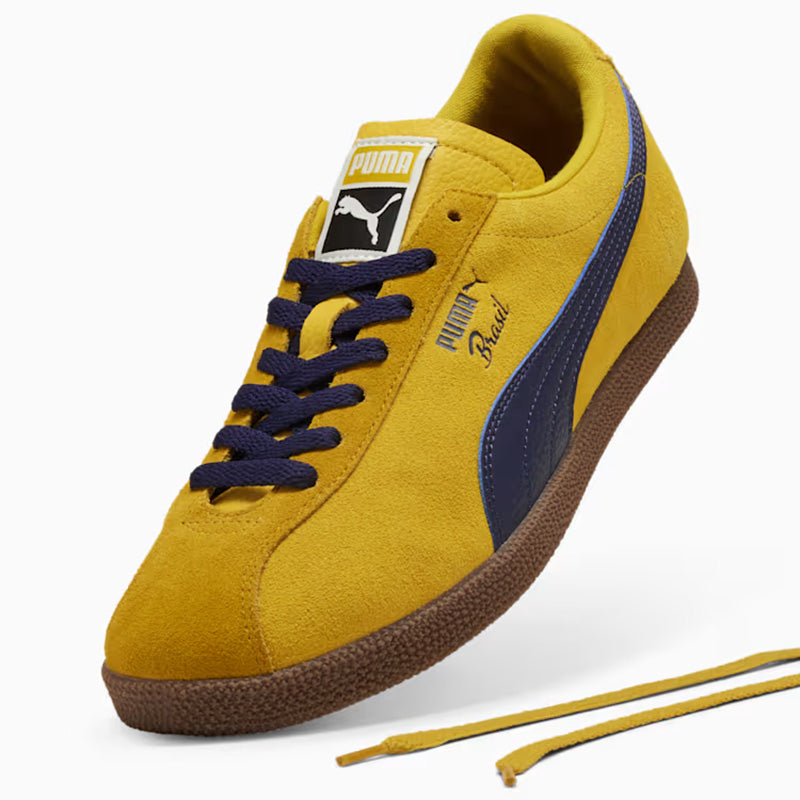 プーマ ブラジル レザー PUMA BRASIL LEATHER Lemon Meringue-Dazzling Yellow-PUMA Navy メンズ スニーカー 403246-11