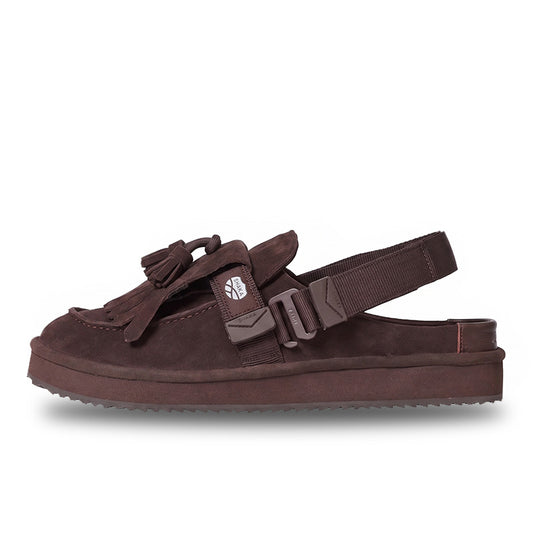 シャカ モック ミュール タッセル スエード SHAKA MOC MULE TASSEL SUEDE DARK BROWN メンズ レディース サンダル SK-296-DarkBrown