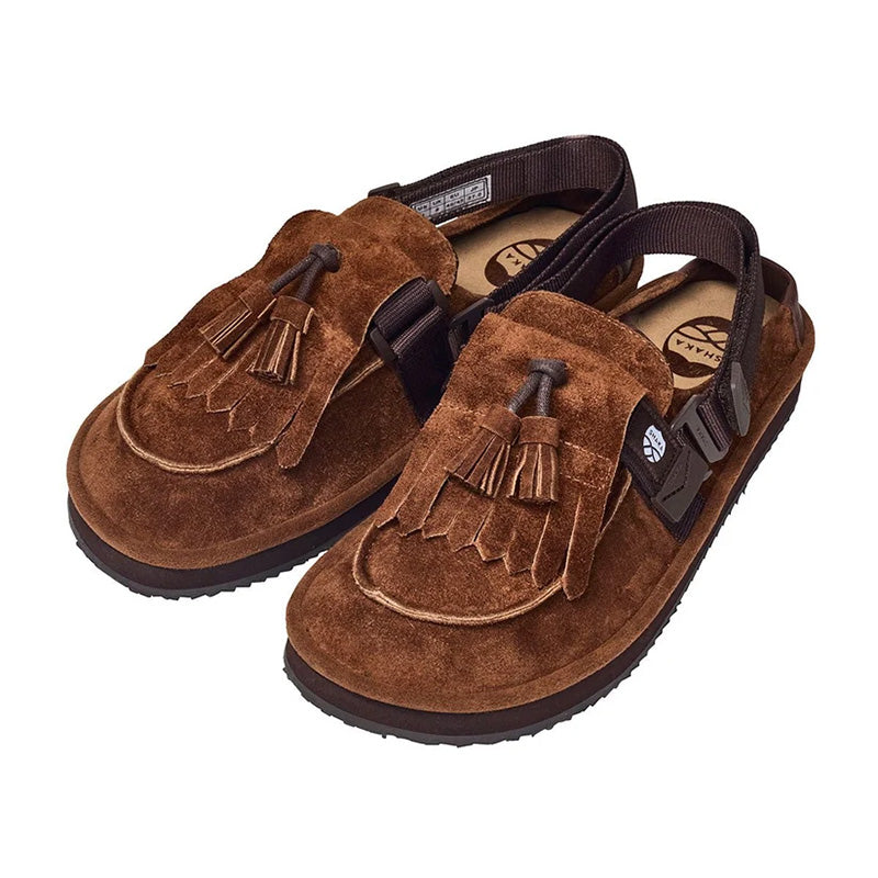 シャカ モック ミュール タッセル スエード SHAKA MOC MULE TASSEL SUEDE MARRON メンズ レディース サンダル SK-296-Marron