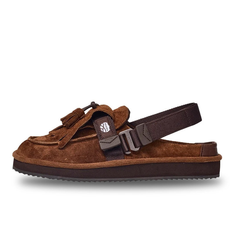 シャカ モック ミュール タッセル スエード SHAKA MOC MULE TASSEL SUEDE MARRON メンズ レディース サンダル SK-296-Marron