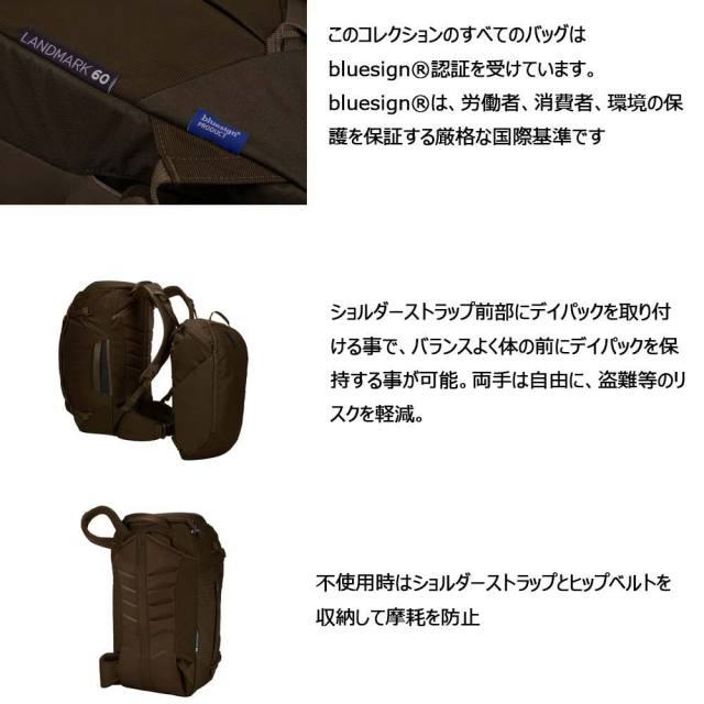 スーリー ランドマーク 60L THULE Landmark 60L Deep Khaki ディープカーキ バッグ バックパック 旅行用パック 3205313 | BOSTONCLUB 【公式】