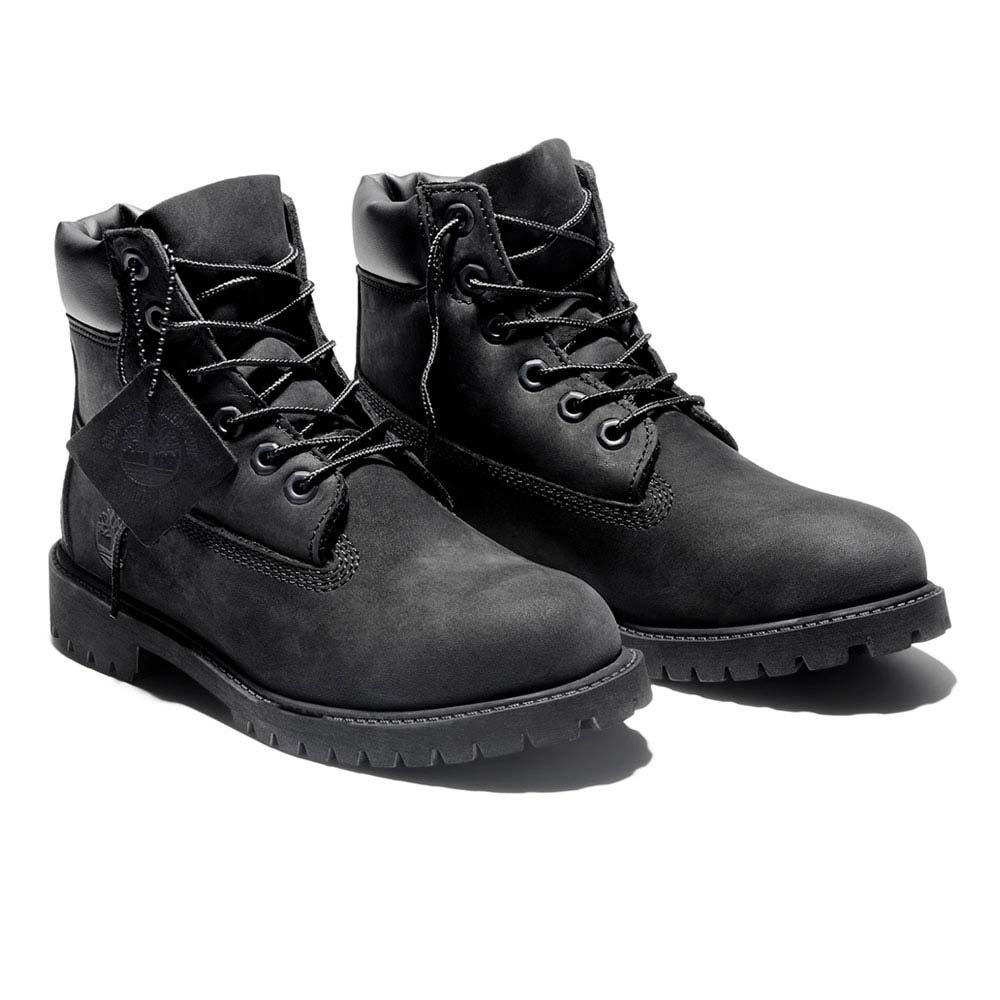 ティンバーランド ジュニア 6インチ プレミアム ウォータープルーフ ブーツ Timberland ブラック ヌバック キッズ レディース ブーツ 防水 TB012907001