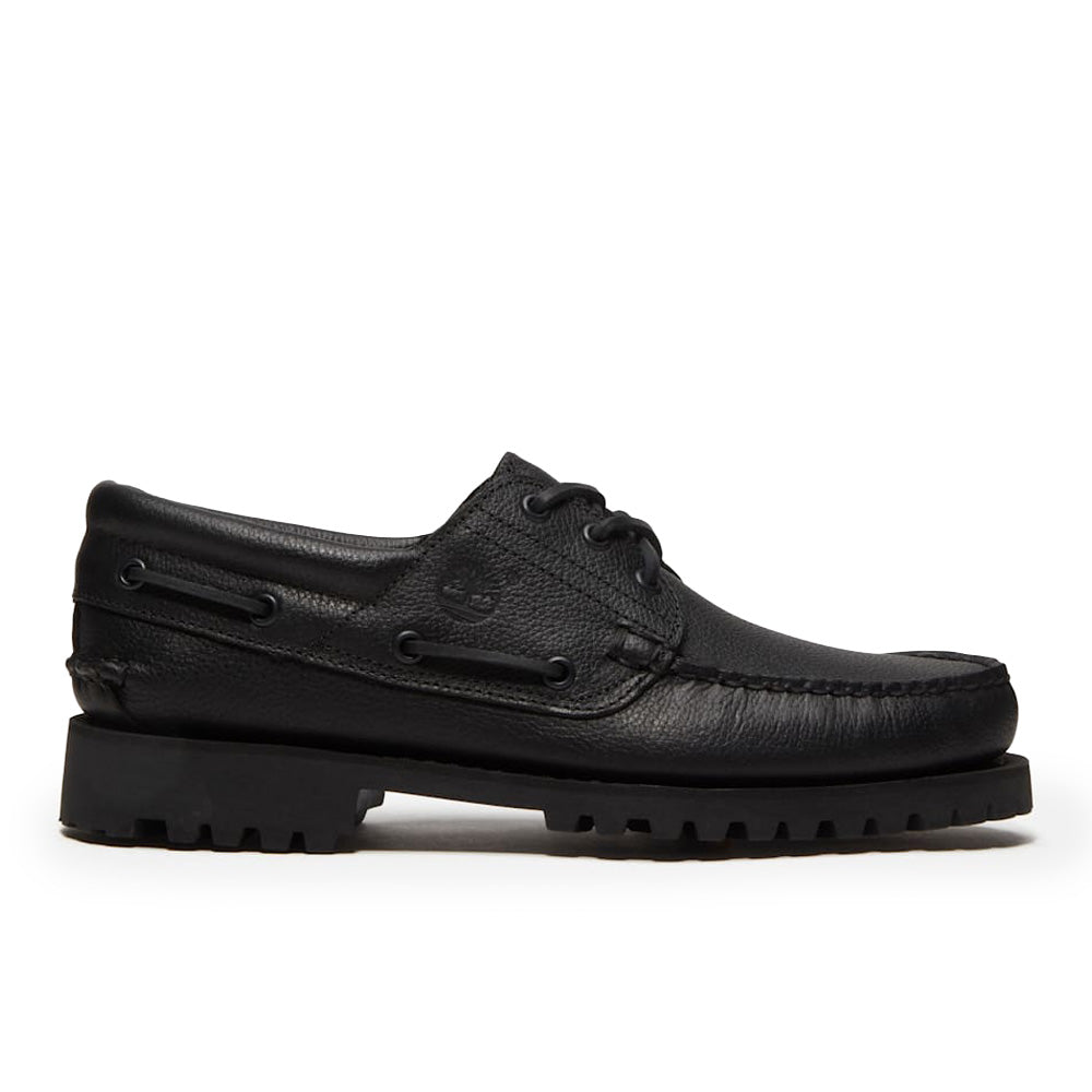 ティンバーランド スリーアイラグハンドソーン ボートシューズ Timberland 3-EYE LUG HANDSEWN BOAT SHOE オールオーバーブラック メンズ シューズ TB0A2PDQANI