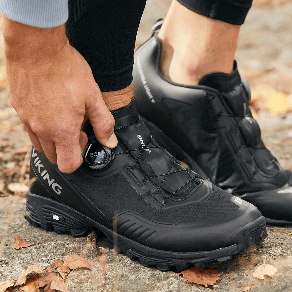 ヴィーキング アナコンダ ライト 5 ロー ゴアテックス ボア VIKING Anaconda Light 5 Low GTX BOA Black メンズ レディース 登山 GORE-TEX 透湿 防水シューズ VF-51200-2