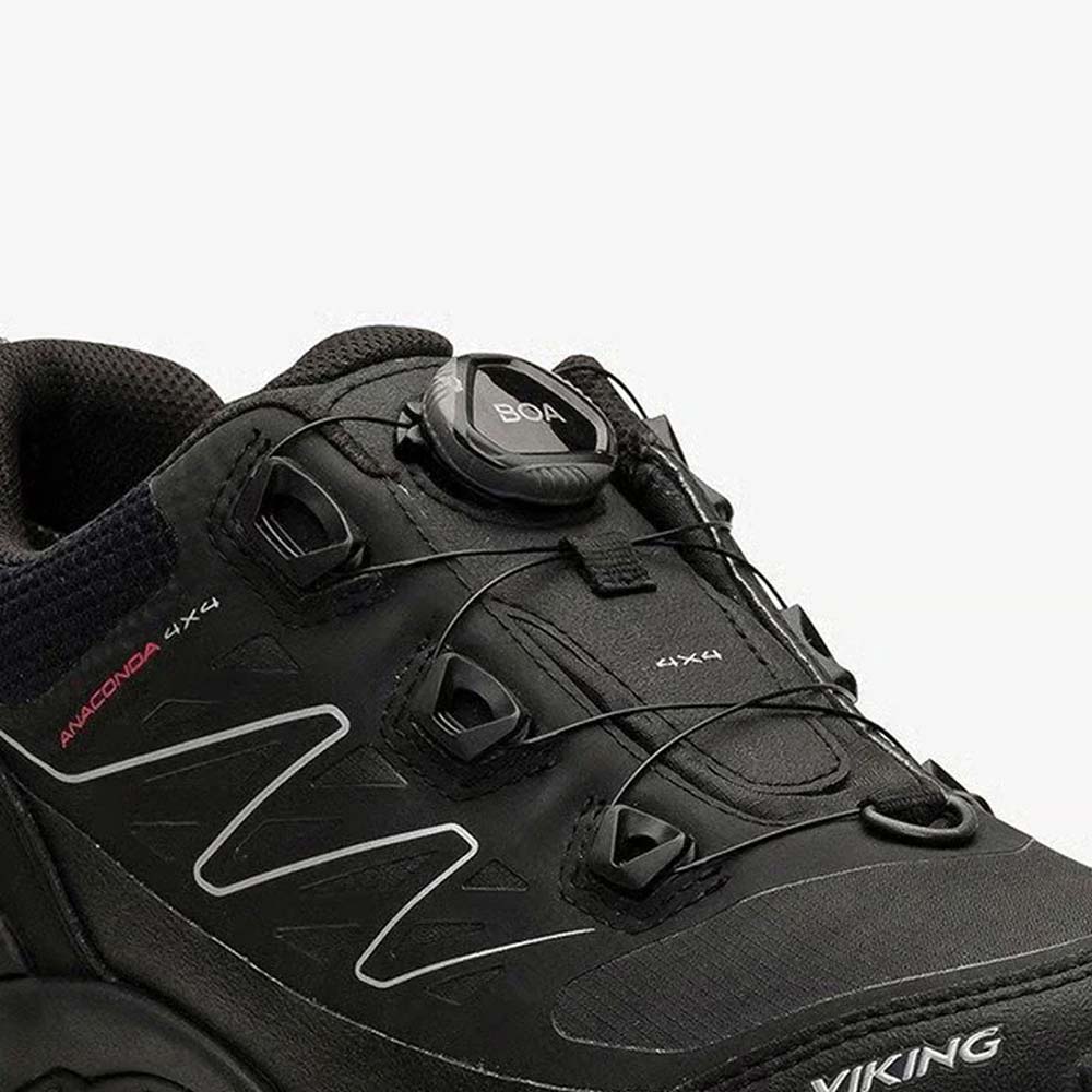 ヴィーキング アナコンダ フォーバイフォー ロー ゴアテックス ボア VIKING Anaconda 4x4 Low GTX BOA BLACK/ORAN レディース 登山 GORE-TEX 透湿 防水シューズ VF-55200-231