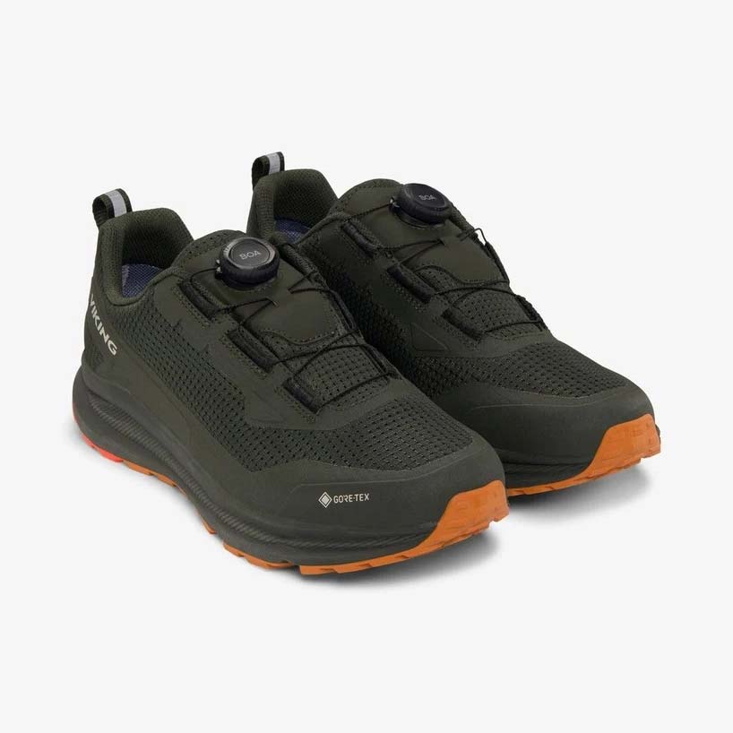 ヴィーキング モーション ロー ゴアテックス ボア VIKING Motion Low GTX BOA PINE/RED メンズ 登山 GORE-TEX 透湿 防水シューズ VF-55650-9210