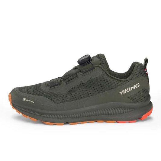 ヴィーキング モーション ロー ゴアテックス ボア VIKING Motion Low GTX BOA PINE/RED メンズ 登山 GORE-TEX 透湿 防水シューズ VF-55650-9210