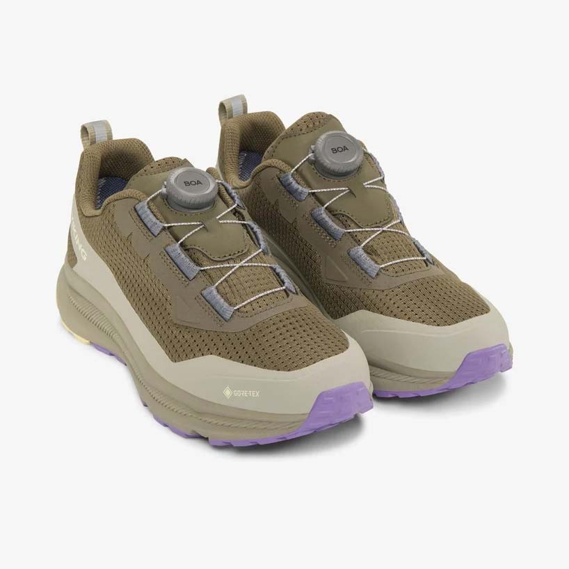 ヴィーキング モーション ロー ゴアテックス ボア VIKING Motion Low GTX BOA OLIVE/LILA レディース 登山 GORE-TEX 透湿 防水シューズ VF-55655-3706
