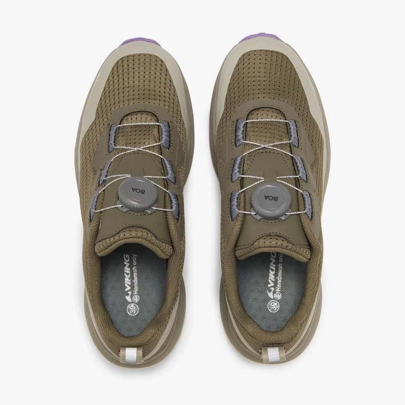 ヴィーキング モーション ロー ゴアテックス ボア VIKING Motion Low GTX BOA OLIVE/LILA レディース 登山 GORE-TEX 透湿 防水シューズ VF-55655-3706