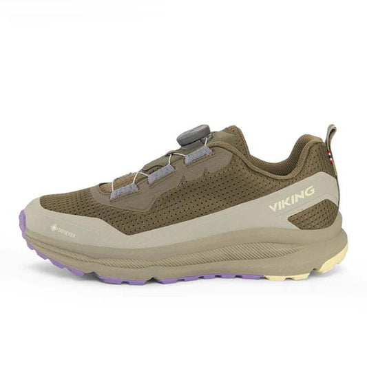 ヴィーキング モーション ロー ゴアテックス ボア VIKING Motion Low GTX BOA OLIVE/LILA レディース 登山 GORE-TEX 透湿 防水シューズ VF-55655-3706